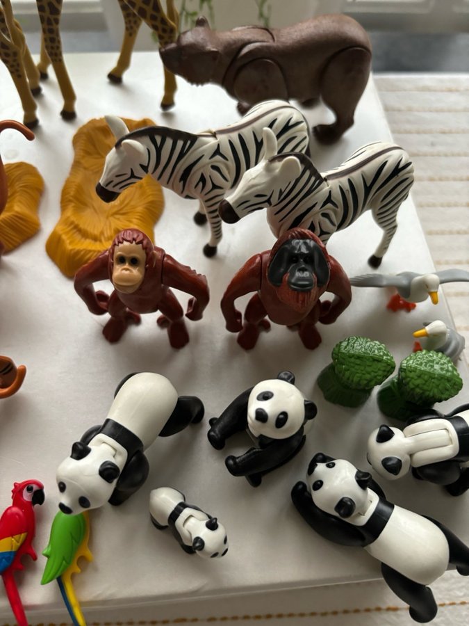 Playmobil Djur - Lejon, Tiger, Giraff, Zebra, Panda m.m.