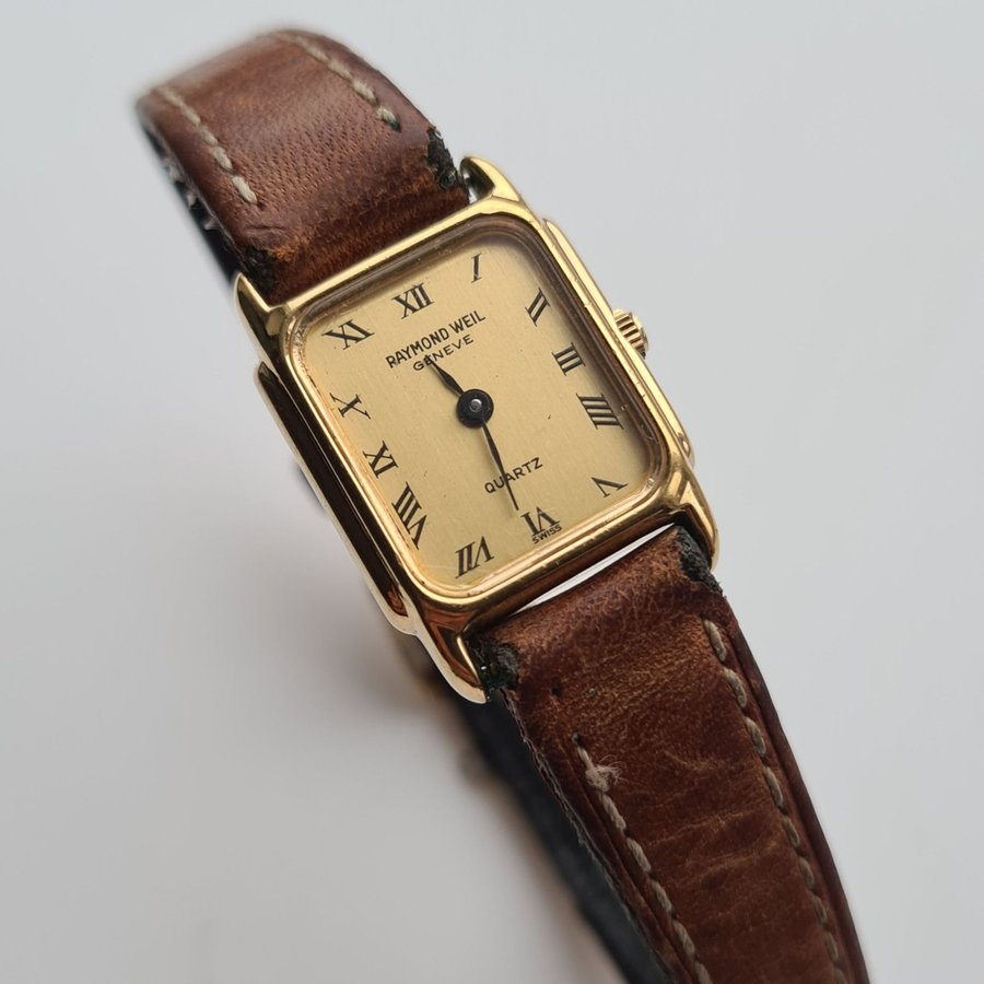 Raymond Weil Genève Kvarts Damklocka 18k guldpläterade