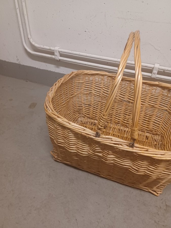 Stor Vävkorg, svampkorg, picknickkorg, presentkorg