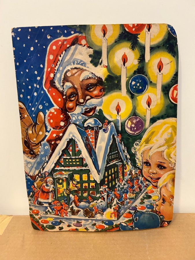 Äldre utfällbar adventskalender E O  Co nr 5982 Made in Sweden Retro vintage