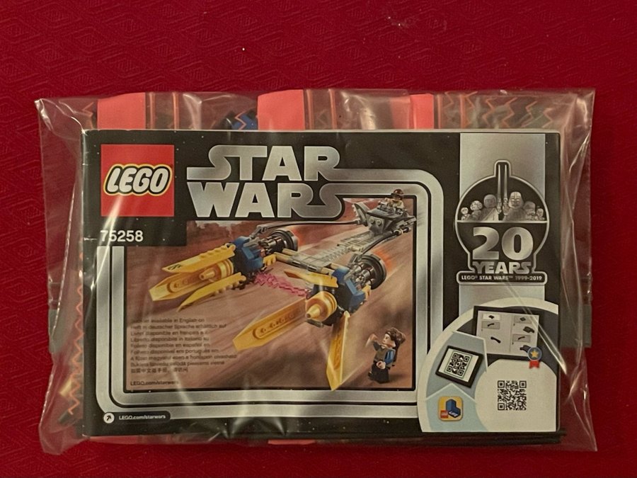 Lego 75258 Anakins Podracer 20th anniversary UTAN MINIFIGURER