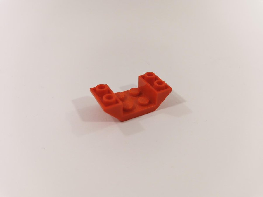 Lego - slope - underdel - 2x4 - part 4871 - röd