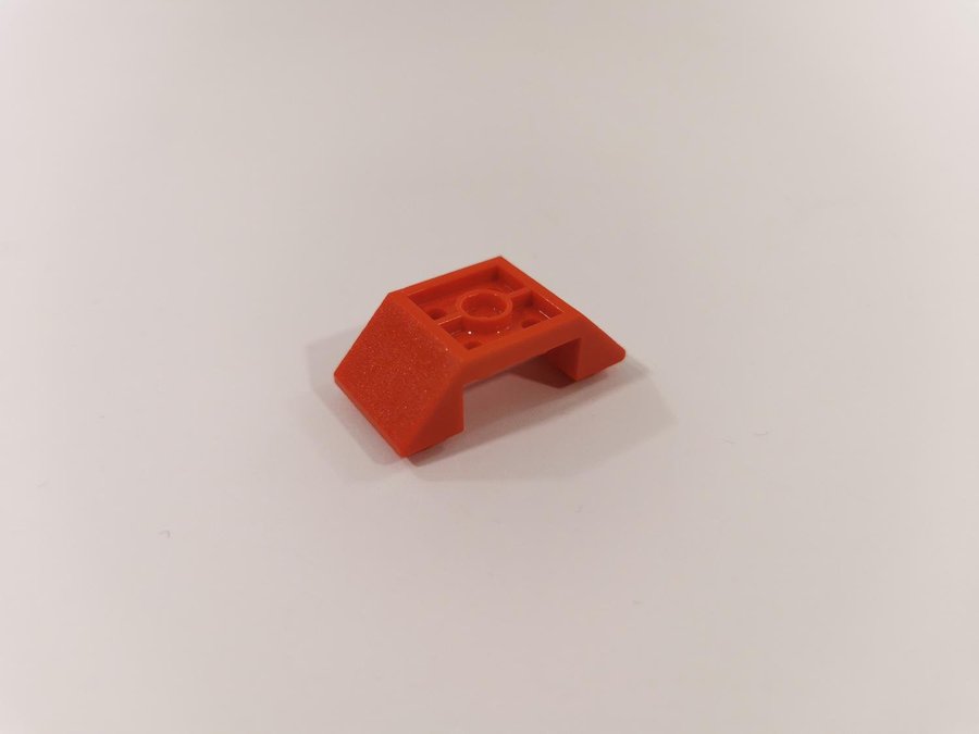 Lego - slope - underdel - 2x4 - part 4871 - röd