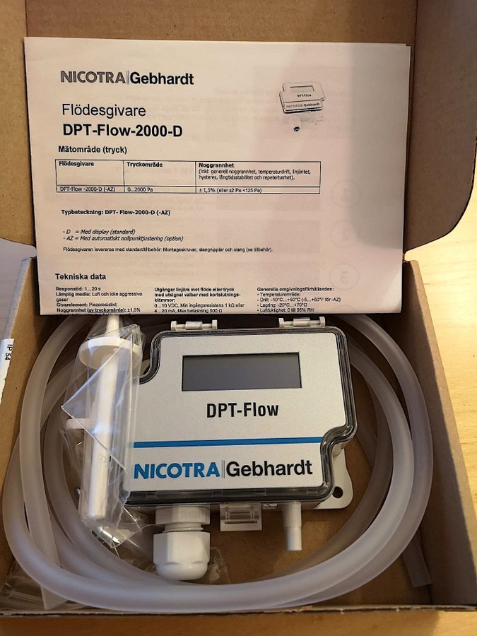 DPT-Flow-2000-D Flödesgivare Nicotra /Gebhardt Ny i kartong