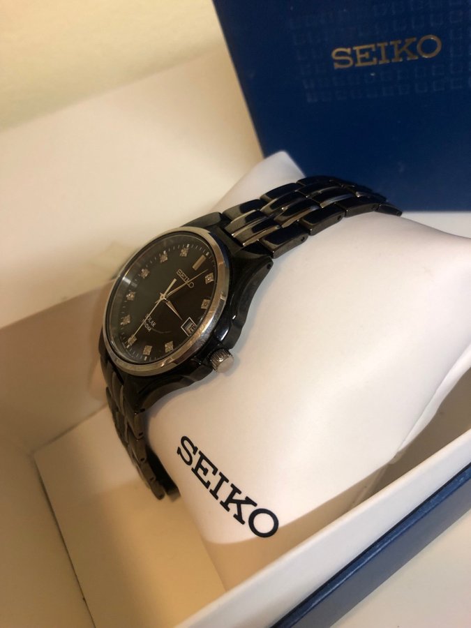 Seiko Solar 100 M SNE 153 gunmetall incl allt