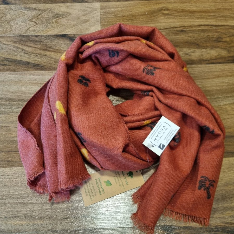 Halsduk Scarf 213-01 Redwine Cotton Wool