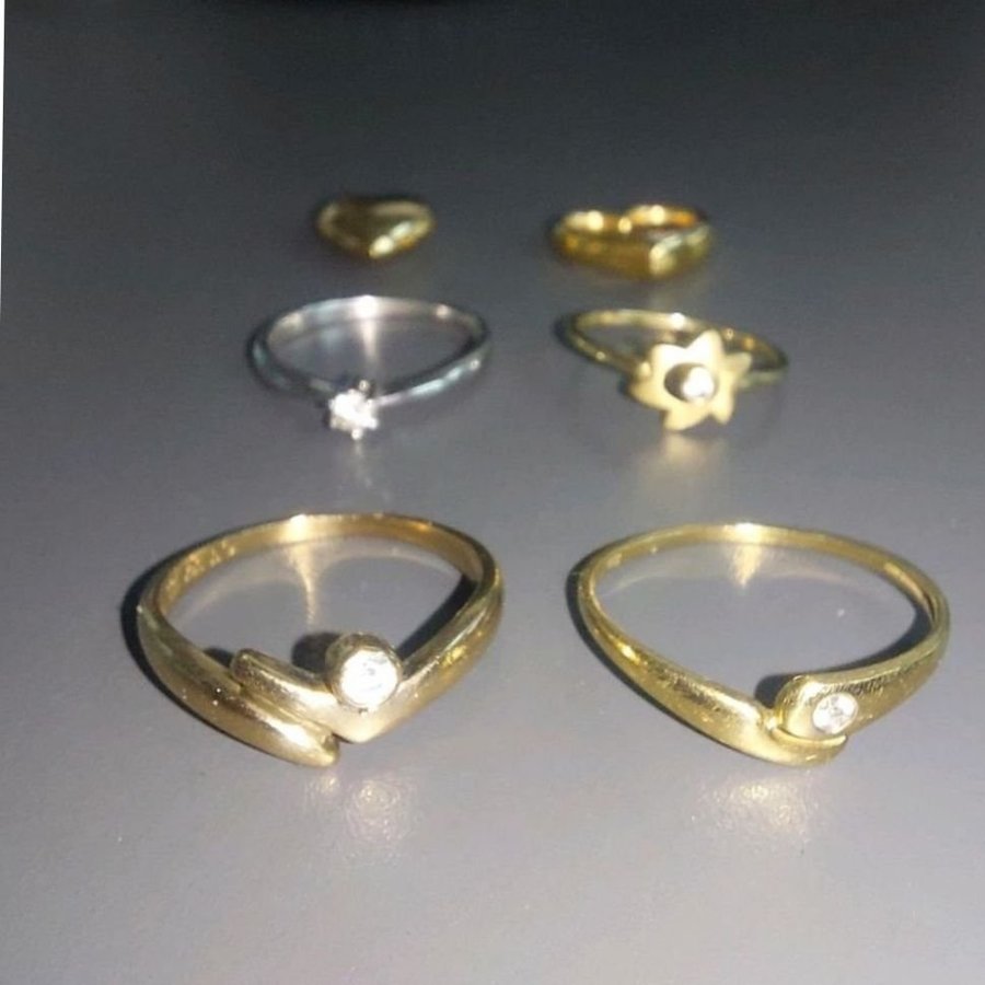 333er Gelbgold/Weißgold Ringe+Anhänger