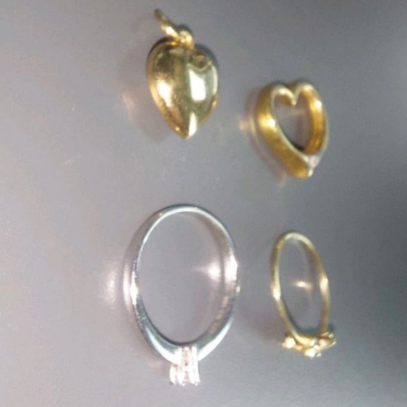 333er Gelbgold/Weißgold Ringe+Anhänger