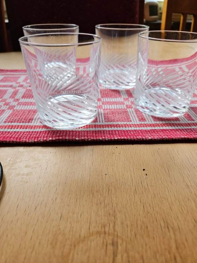 Äldre 4 st durant crystel glas