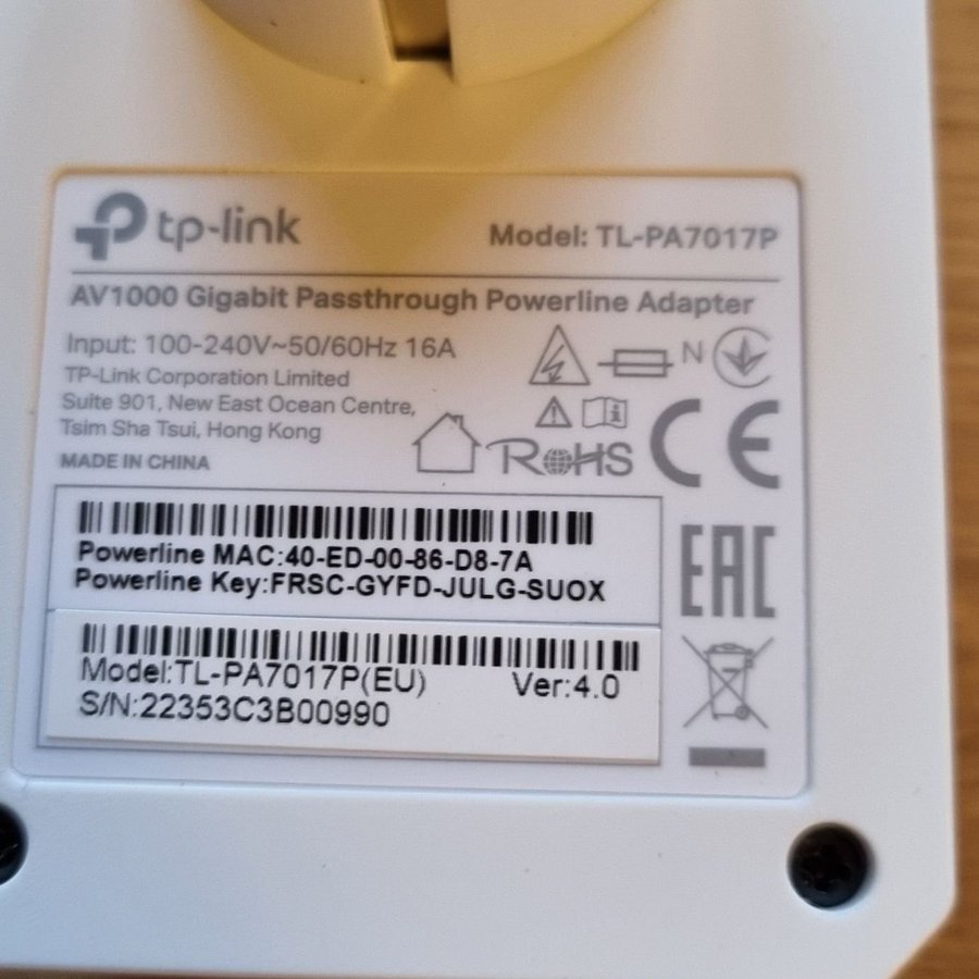 TP-Link AV1000 Gigabit Powerline Adapter