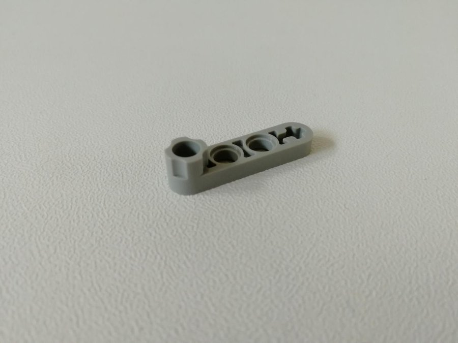 Lego - technic - lift arm - 1x4 - part 2825 - ljusgrå (old light gray)