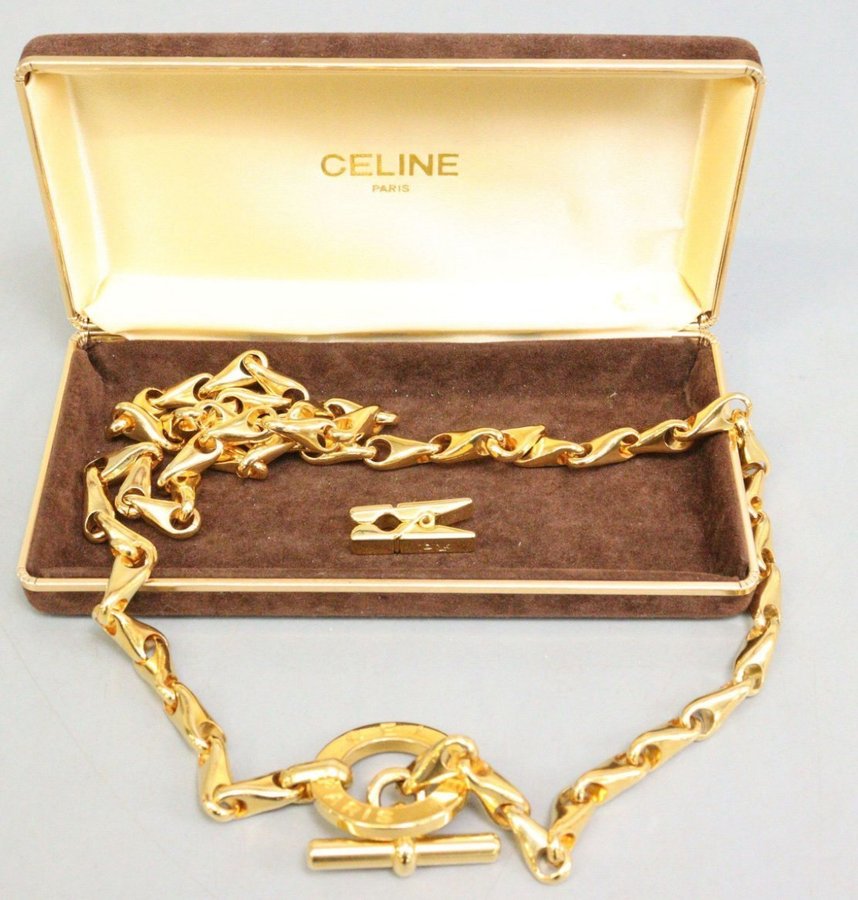 Vintage CELINE halsband  klädnypa necklace