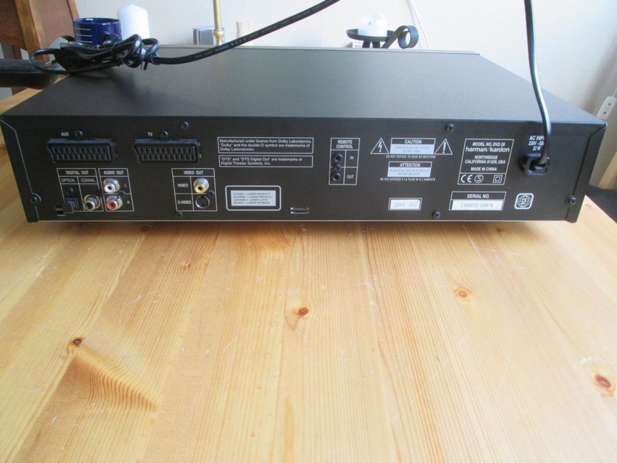 HARMAN KARDON DVD20, DVD SPELARE