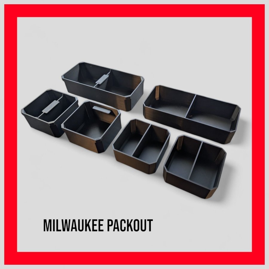 Premium Insatslådor för Milwaukee Packout Set om 6 st