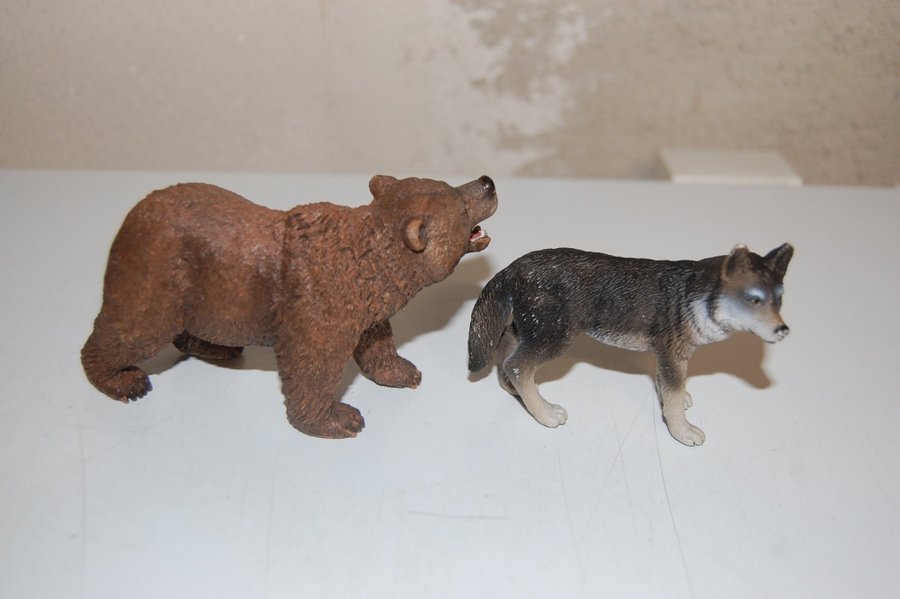 Schleich björn och varg