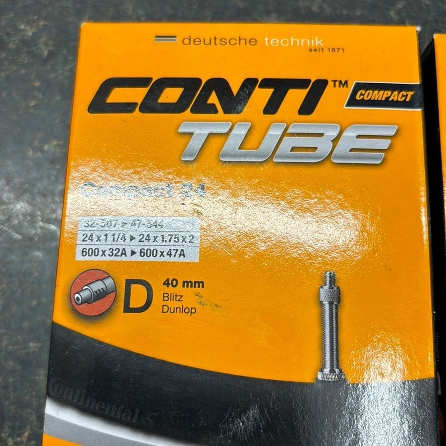 2 st Continental Conti Tube Compact 24 Inner Tubes