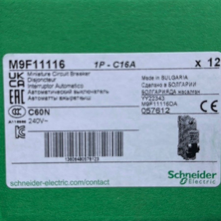 Schneider Electric C60N 1P+N C16A 240V