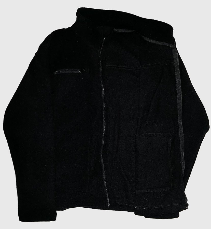 Svart Fleece jacka