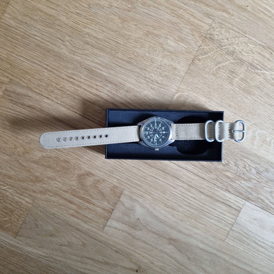 Flieger watch type B svart Beigt flieger armband Automatic