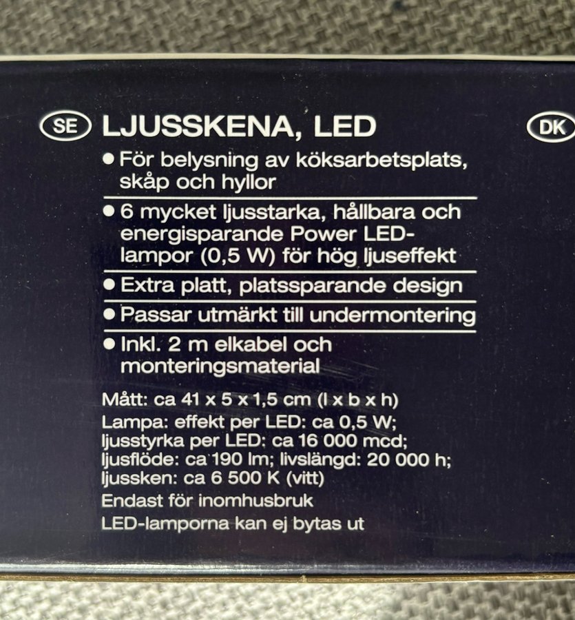 2 stycken LED-ljuslist