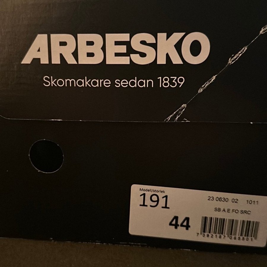 Arbesko skyddstoffel Svart Storlek 44