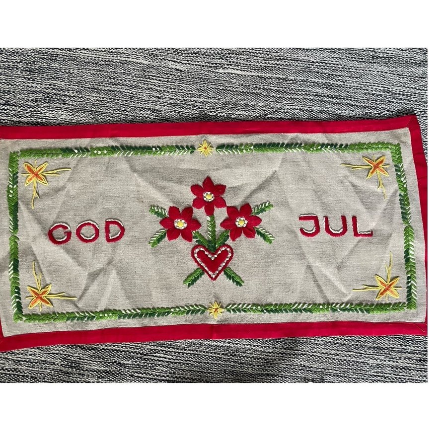 Broderad Julduk bonad äldre retro