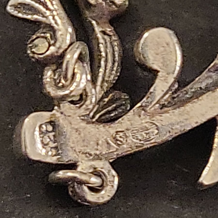 FINT COLLIER I ÄKTA SILVER MED SVART STEN***