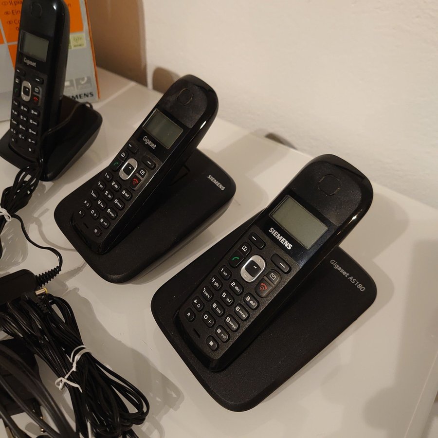 3 ST Siemens Gigaset AS180 Telefoner