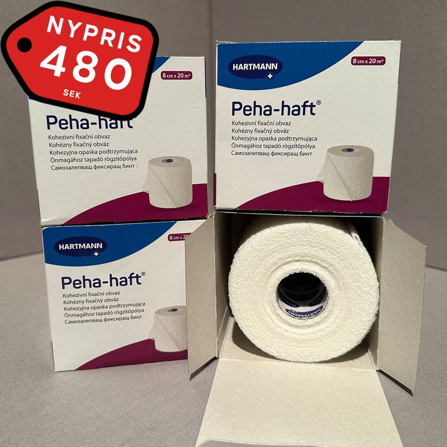 4st Hartmann Peha-Stick Justerbar Binda, Bandage, Latexfri (20 m x 8 cm)