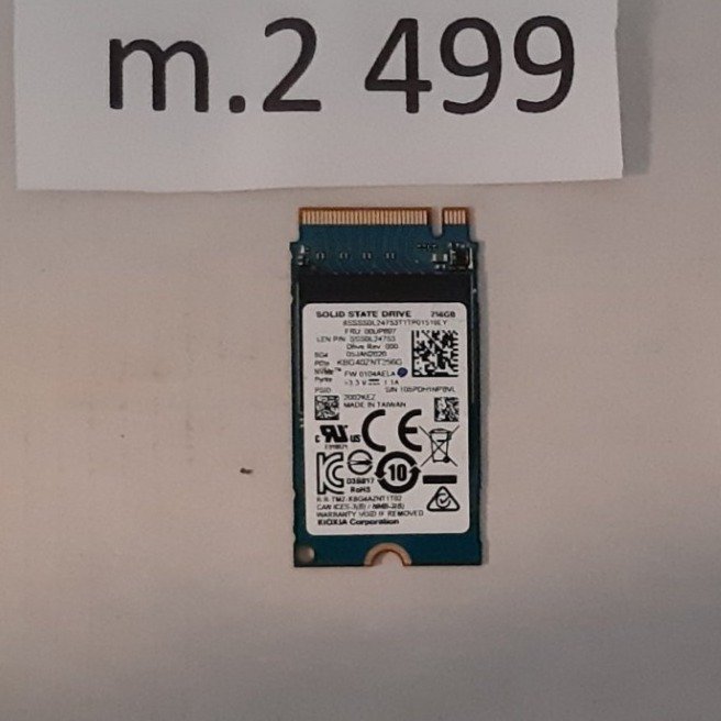 SSD , m.2 , 256GB , NVMe , PCIe , formfaktor 2240 , märke : TOSHIBA