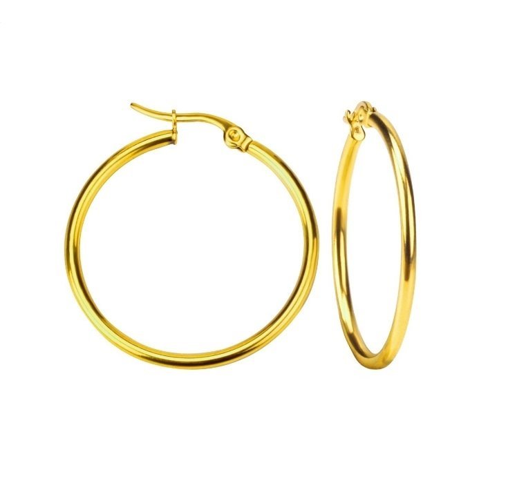 30mm guldpläterade creol örhängen kreol ring hoops blanka creoles bohe shine