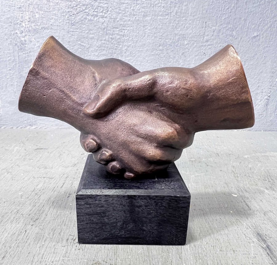 Bronsfigur - ALF EKBERG - Handshake