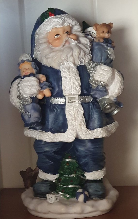 Stor Jultomte i blått