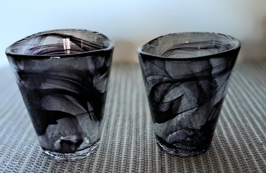 2 st glas / tumblers Kosta Boda Mine - Ulrica Hydman-Vallien