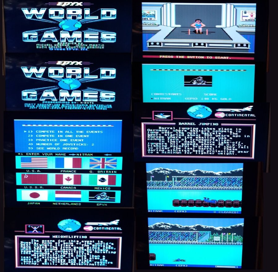 World Games (US Gold - Epyx) ->TESTAD<- Commodore 64 / C64 Spel