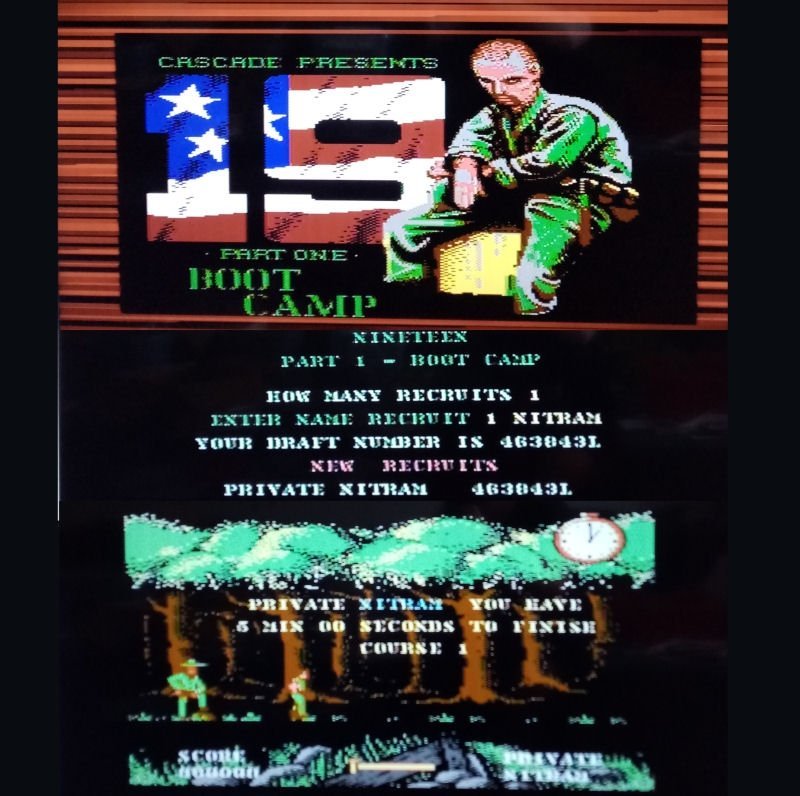 19 - Boot Camp (Cascade Games) Lös Tape - Kassett ->TESTAD<- Commodore 64 / C64