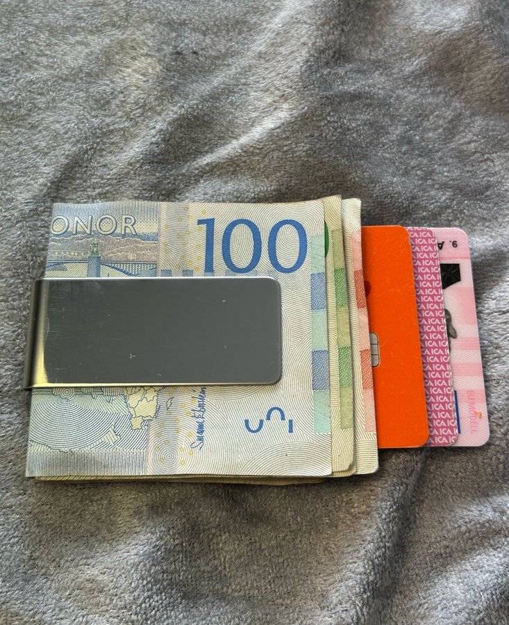 Money Clip, Sedelklämma, Card Holder, Stainless Steel, Julklappstips