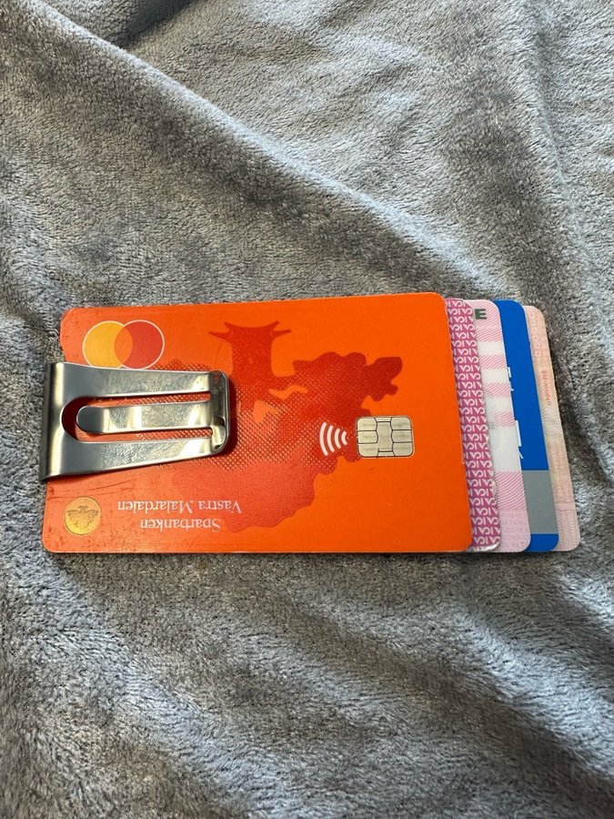 Money Clip, Sedelklämma, Card Holder, Stainless Steel, Julklappstips