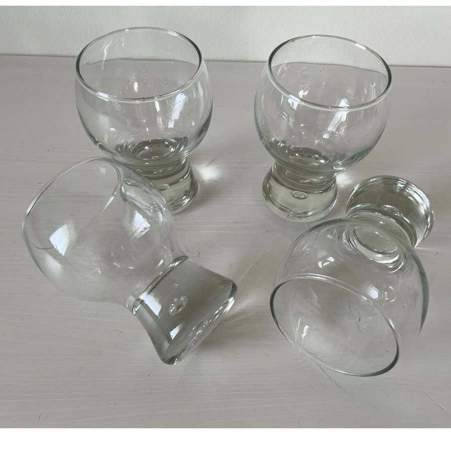 4 st Kosta Boda RONDO Ölglas /vinglas Design Göran Wärff