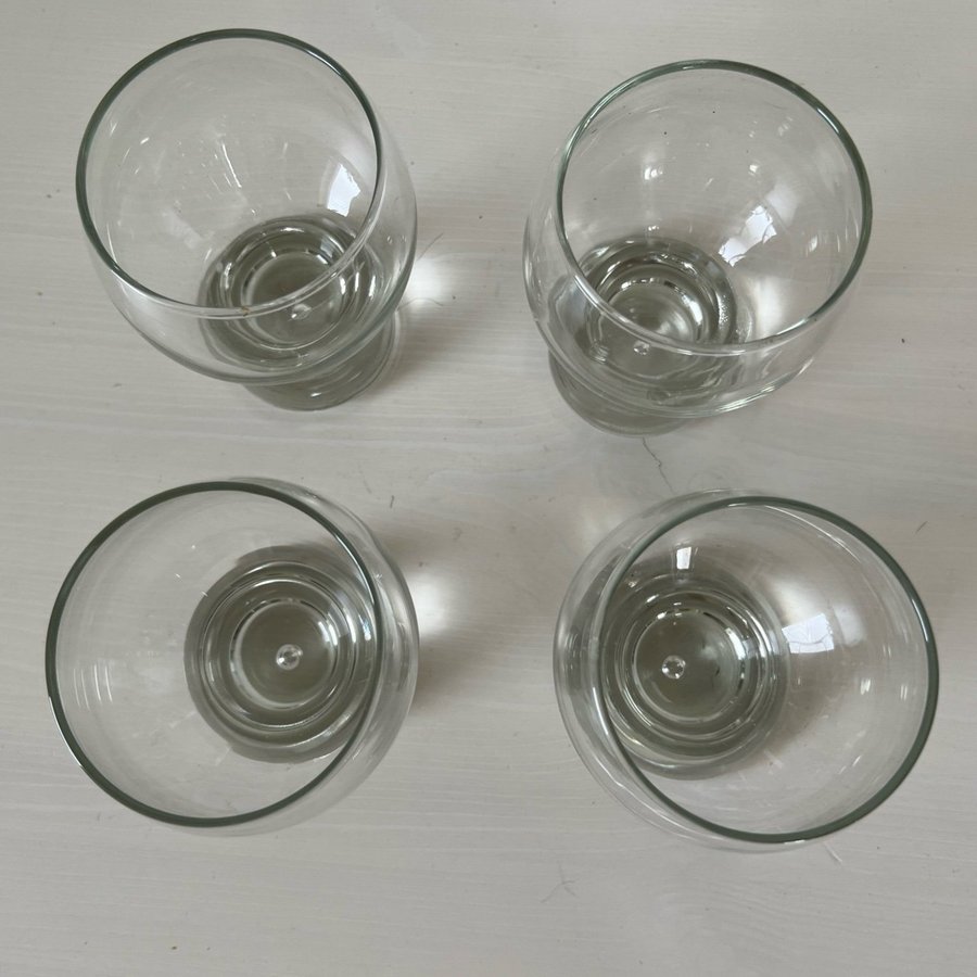 4 st Kosta Boda RONDO Ölglas /vinglas Design Göran Wärff