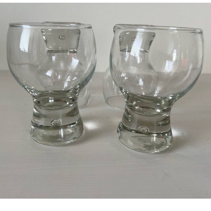 4 st Kosta Boda RONDO Ölglas /vinglas Design Göran Wärff