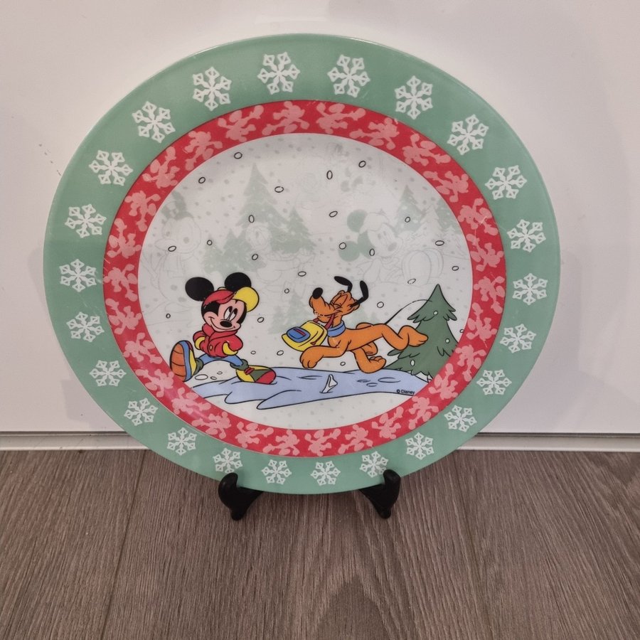 Jul-tallrik med Mickey Mouse och Pluto