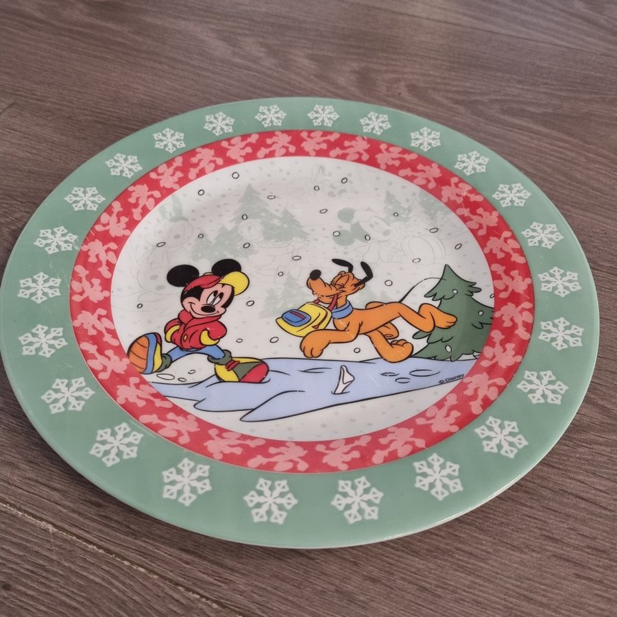 Jul-tallrik med Mickey Mouse och Pluto