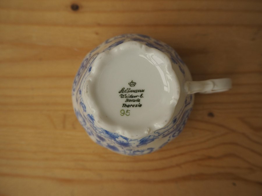 Äldre Kopp  Fat Seltmann Weiden "Theresia" Bavaria Porslin Servisdel Vintage