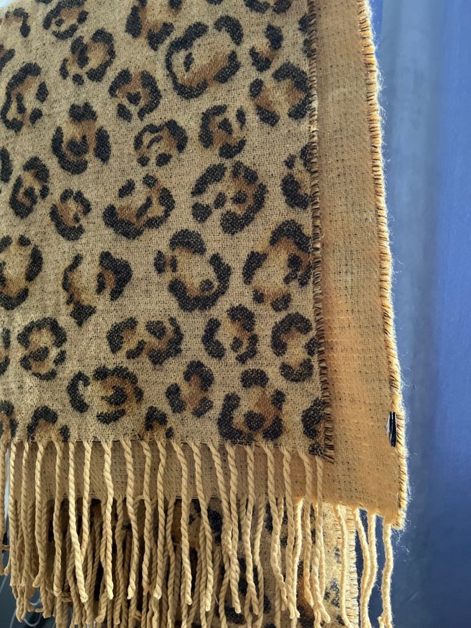 Stor halsduk | Kamel Beige Leopardmönstrad Leopard Leo Mönstrad Mönster Brun