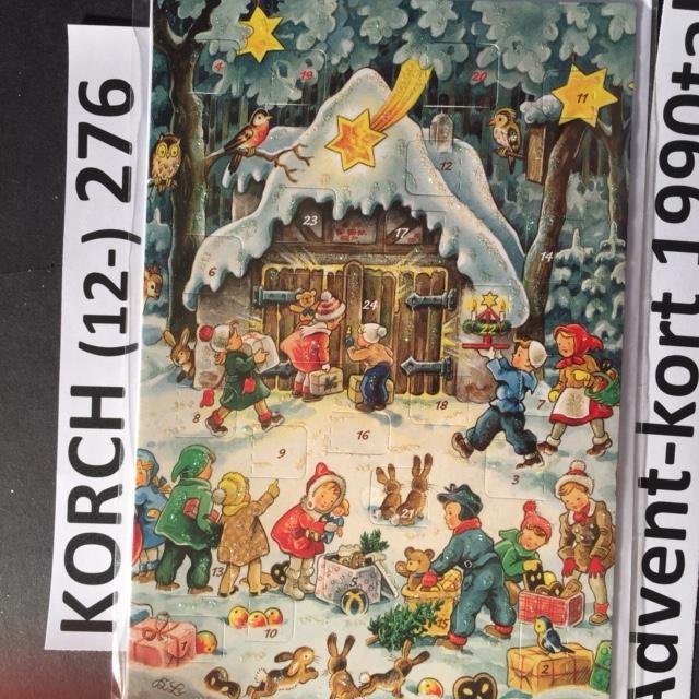 KORSCH 276. Barnens skogskrubba. Vykort-Adventskalenderkuvert.1990-2006. 12x17c