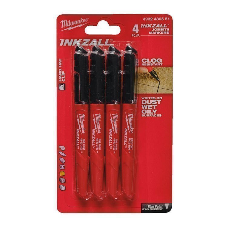 Milwaukee Inkzall Markör penna 4-pack