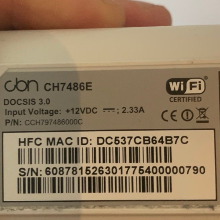 Com Hem Modem CH7486E