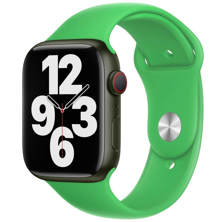 Silicone Band 44/45/46/49mm (S/M) Apple Watch Armband - BRIGHT GREEN