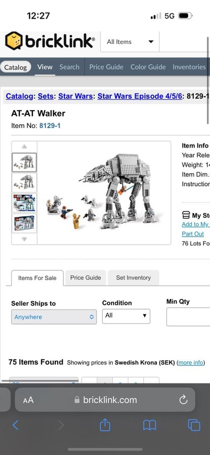 Lego Star Wars AT-AT Walker 8129-1